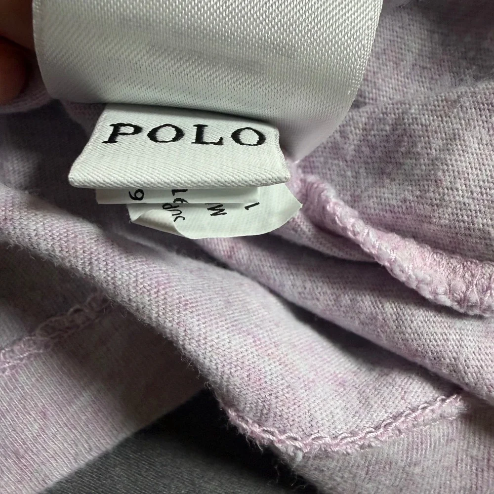 Polo‎ Ralph Lauren Mens Medium Pink Heathered Crewneck Short Sleeve T-Shirt Pony